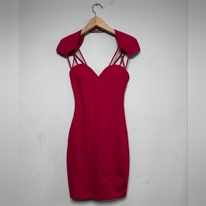 GUESS Red Bodycon Cap sleeve dress